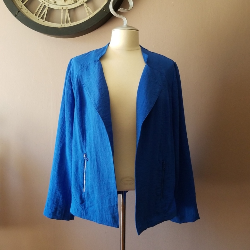 Chico's lightweight open front jacket